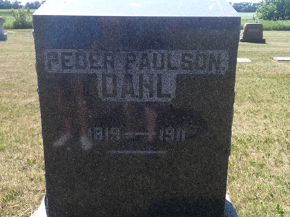 Crary Cemetery, North Dakota: Father of Christian Peter Dahl